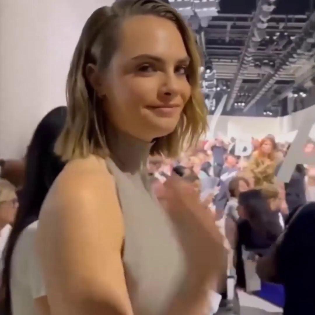 Cara Delevingne Shows Off Her Sexy Tits at the Fendi Fashion Show