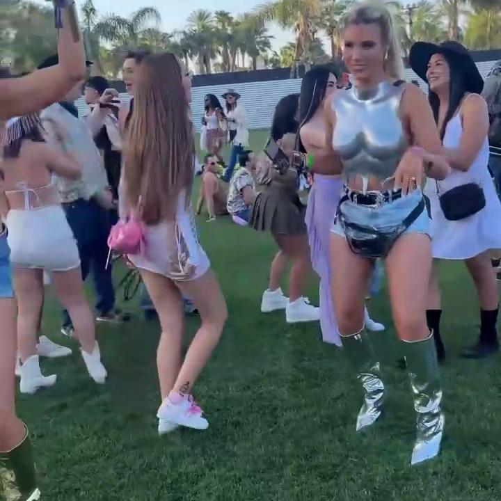 Hannah Stocking and Lele Pons Enjoy a Day at the Coachella Music Arts Festival in Indio