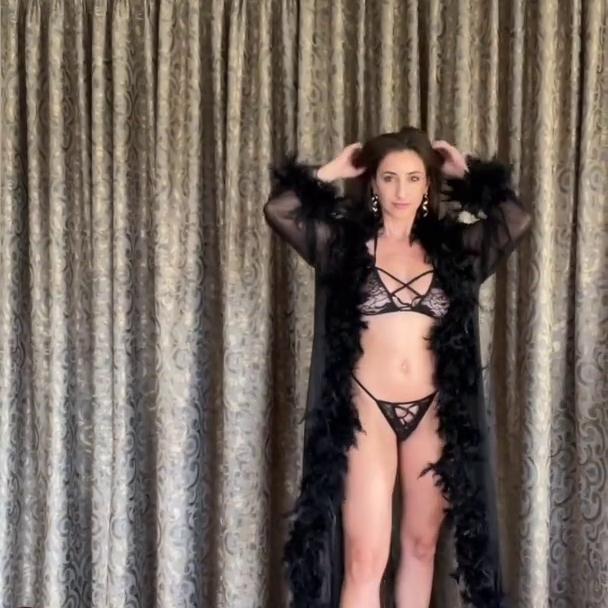 Christina Khalil See-Through Robe Lingerie Onlyfans Video Leaked