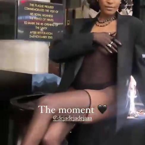 Deja Flashes Her Nude Tits